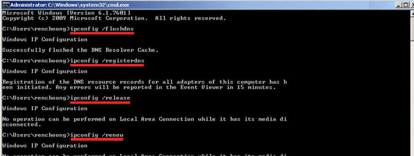 Error "dns probe finished no Internet" and sites do not open
