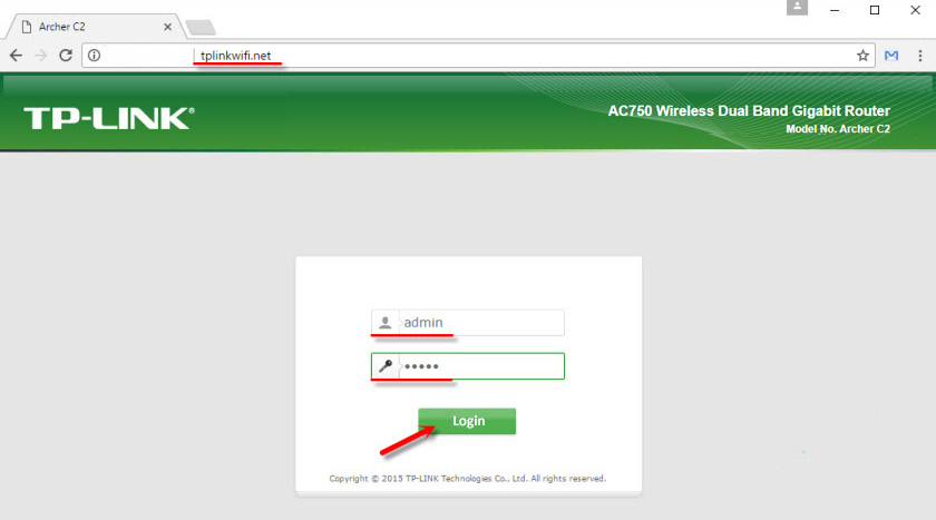 Login to tplinkwi-fi.net. Login and password - admin