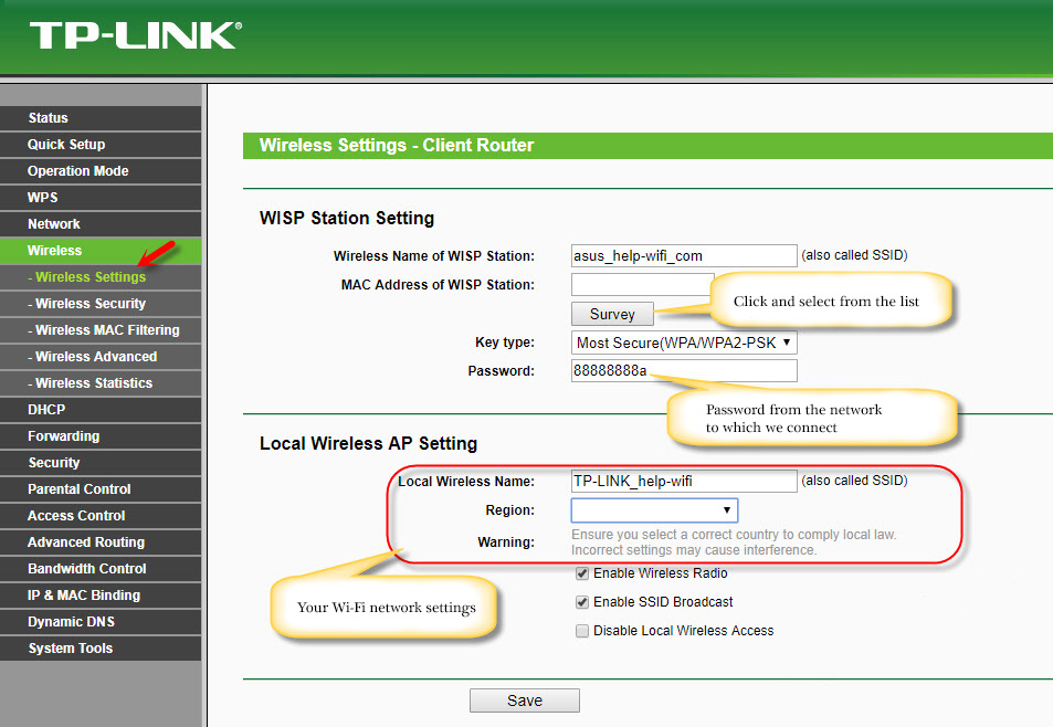 Configuring WISP on TP-Link