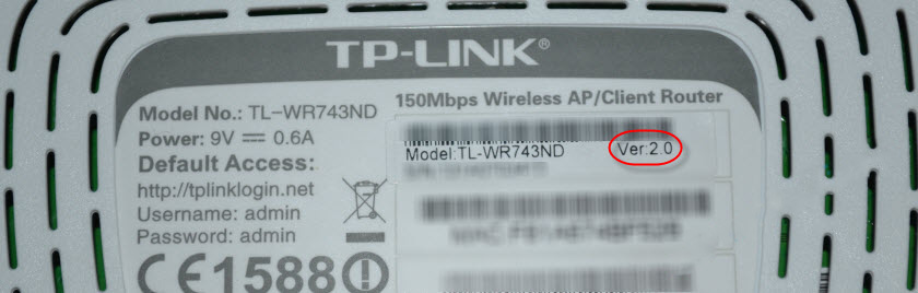 TL-WR743ND hardware version