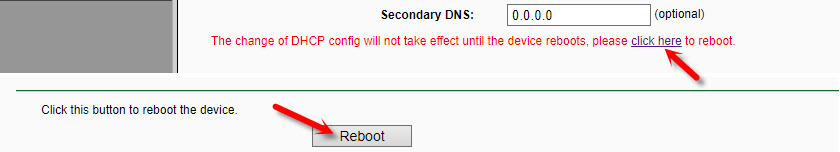 Rebooting the access point