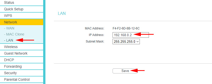 Configuring two routers on a shared network