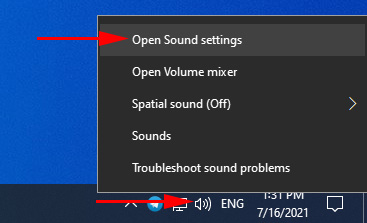 Sound settings for browsers